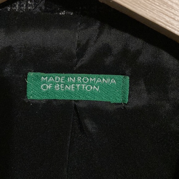 Grey Benetton Tweed Jacket - Picture 2 of 5